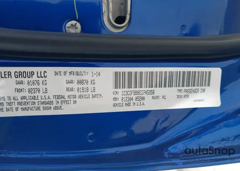 2014 Dodge Dart Sxt z USA, uszkodzony, nr VIN 1C3CDFBB8ED745358